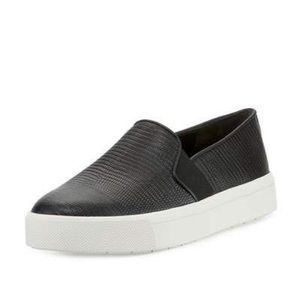 Vince Blair Lizard Embossed Slip On Sneaker